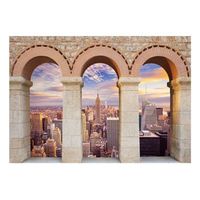 papel pintado 3d - pillars of the city 250x175 cm