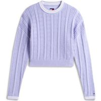 tommy jeans jersey tjw boxy flag cable para mujer
