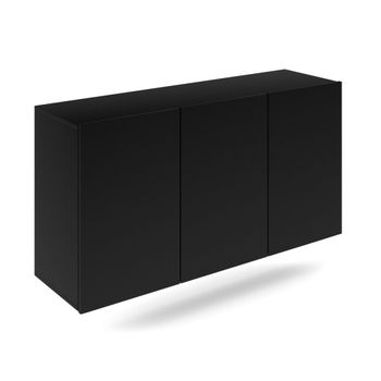 Bufé de pared 3 puertas paneles de aglomerado negro