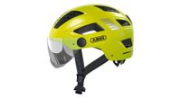 casco abus hyban 2 0 ace velvet yellow con visera transparente
