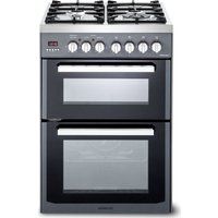 kenwood ck234df sl 60 cm dual fuel cooker - grey  chrome grey