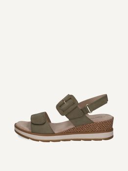 CAPRICE Heeled sandal, khaki, made of Leather without heel, Size 40