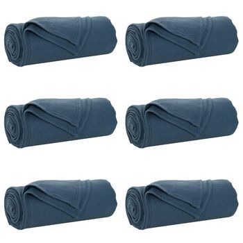 Mantitas De Sofá 6 Uds. Azul Marino 270 X 240 Cm 5.38 Kg Lana Vidaxl