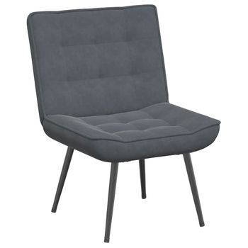 Sillón De Salón | Silla | Sillón De Relax Terciopelo Gris Oscuro 64x74x84 Cm