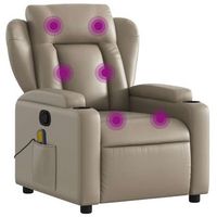 sillon de salon  silla  sillon de masaje reclinable cuero sintetico color capuchino