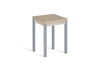 Mesa de cocina alta extensible libro 65(130)x65cm roble pata gris