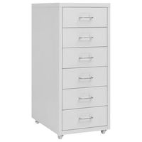 armario de almacenamiento  armario archivador movil metal gris 28x41x69 cm cfw739344