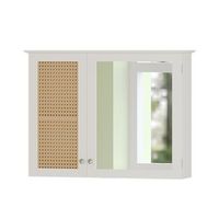 armario con espejo para bano rosario 68 x 49 cm con 2 puertas vicco