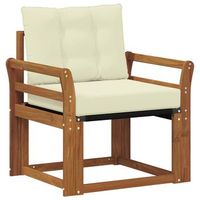 sofa de exterior madera maciza de acacia y textileno vidaxl