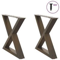 patas para mesa de centro 2 unidades acero natural 60 x 42-433 cm vidaxl