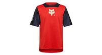 maillot fox defend elevated junior de manga corta rojo