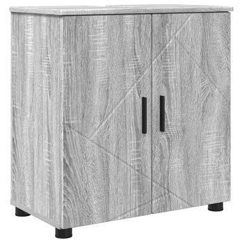 Gabinete De Baño Gris Sonoma 61 X 35 X 64 Cm Vidaxl