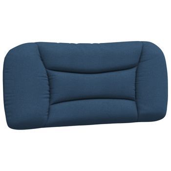 Cabecero Cama Mueble De Dormitorio De Cama Acolchado Tela 90 Cm Azul M02_0004392