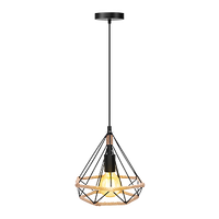 aigostar lampara de techo vintage casquillo e27 lampara diseno industrial de acero negro y cuerda beige estilo retro para decorar el salon pasillo dormitorio despacho comedor cafeterias etc