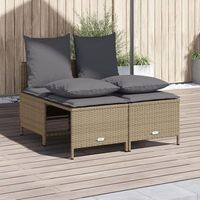 juego de sofas jardin con cojines 4 uds  mueble jardin mesa y sillas ratan sintetico beige cfw23813