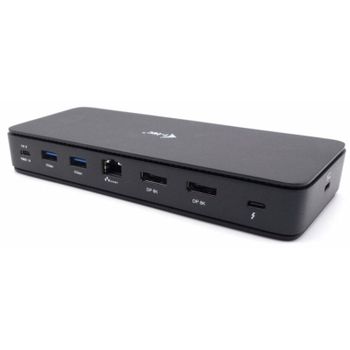 Estación de acoplamiento Thunderbolt 4 i-tec Dual DisplayPort PRO 92W, 2.5GbE, 2xDP, Lector SD, Negro