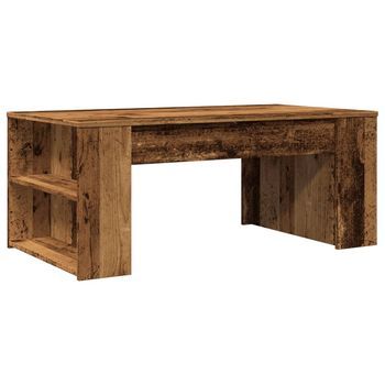 Mesa De Centro，mesa Auxiliar，mesita De Centro Madera Ingeniería Madera Envejecida 102x55x42 Cm