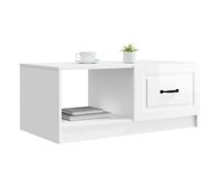 mesa de cafe - mesa de centro - mesa baja brillante 90 x 50 x 37 cm madera de ingenieria