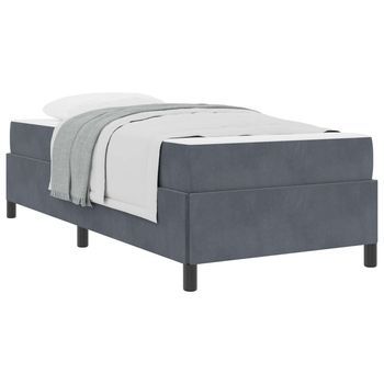 Estructura De Cama Gris Oscuro 90 X 200 Cm Tela Vidaxl
