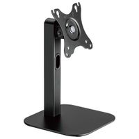 aisens - soporte de mesa dt24tsr-371 para monitor o terminal pos de 10 a 24 pulgadas inclinable y giratorio 360 acero negro con vesa 75x75  100x100 mm