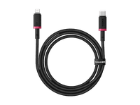 cable usb - baseus dura lightning a usb-c 100 cm 20w carga rapida ultrarresistente negro y rojo