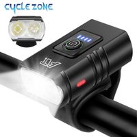 luz delantera de bicicleta 2 t6 faro de carga tipo c para bicicleta de montana y carretera accesorios de seguridad para conduccion nocturna
