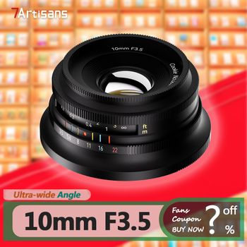 7artisans APS-C 10 mm F3.5 Lente de cámara ultra gran angular para fotografía de humanidades con Sony E A7Rii Fujifilm X Nikon Z montura M43