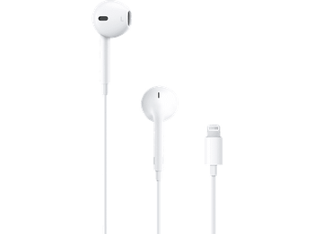 Apple EarPods, Conexión Lightning, Auriculares de botón, Cable, Micrófono, Blanco