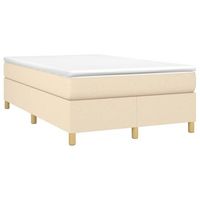 cama tapizada 193x123x35 cm tejido - crema