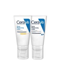 cerave day  night facial moisturising duo for dry skin with spf 50 and niacinamide