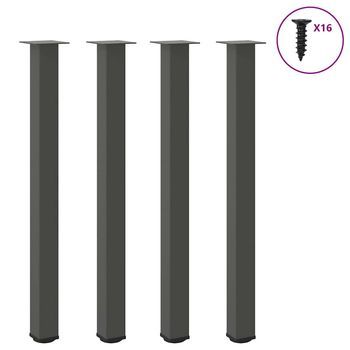 Patas Para Mesa De Bar (4 Unidades), Antracita, 110-112 Cm, Acero Vidaxl