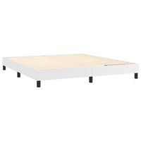 somier de laminas sobre patas estructura de cama 160x200 cm sintetico blanco tdl0207362