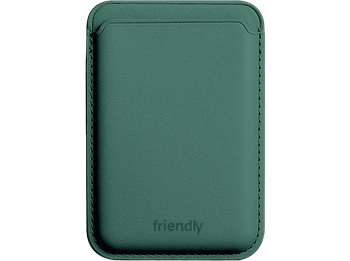 Tarjetero para móvil - Friendly License FRTAR006, TPU y Adhesivo 3M, Magsafe, Verde Azulado