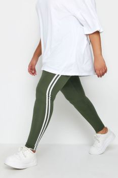 Yours Leggings Caquis Franjas Laterales, Mujer Curvy Y Tallas Grandes, Yours