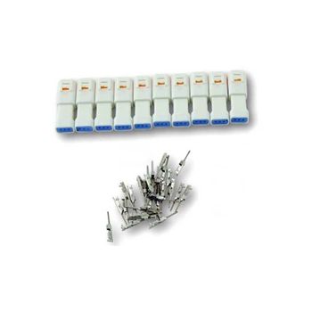 Conector de cable eléctrico hembra 3 pines juego 10pcs impermeable