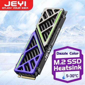 JEYI Dazzcold M.2 SSD disipador de calor 2280 NVME NGFF radiador magnesio aleación de aluminio PC enfriador eficiente con almohadilla térmica de silicona