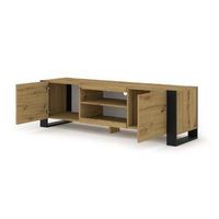 mesa tv mondi 158x40x47 crema  negro