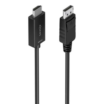 Cable conversor DisplayPort a HDMI AISENS A125-0892 4K@60Hz 1m Negro