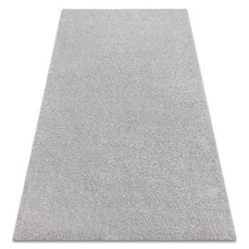 Alfombra Buenos 7005 Shaggy Liso, De Un Solo Color Plata 160x220 Cm