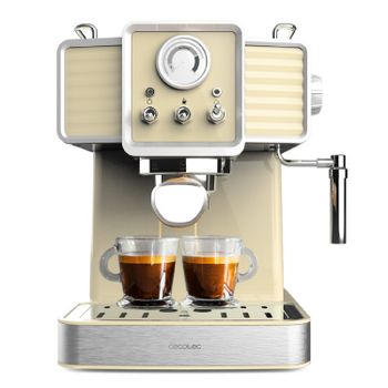 Cecotec Cafetera Express Power Espresso 20 Tradizionale Light Green. 1350 W, Espresso y Cappucicno, 20 Bares y Thermoblock
