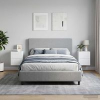 mesita de noche de pared - mueble de dormitorio - madera de ingenieria - blanco 345x33x40cm