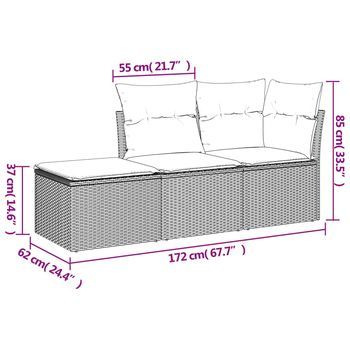 Conjunto De Sofá Para Patio Exterior (conjunto De Tres Piezas, Cojines Beige)