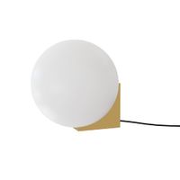 lampara de mesa tactil bronce y vidrio opalino ip44 1xg9