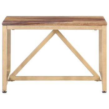 Mesa Auxiliar | Mesita Auxiliar | Mesa De Café De Madera Maciza De Sheesham 60x60x40 Cm