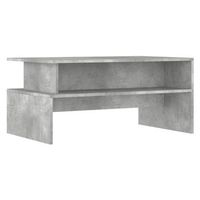 mesa de cafe - mesa de centro madera de ingenieria gris hormigon 90x55x425 cm