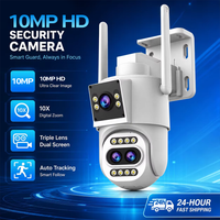 camara ip jooan de 10mp hd wifi para exteriores zoom 10x tres lentes pantalla dual camara de seguridad para el hogar videovigilancia ptz