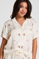 hunkemoller chaqueta de pijama satin blanco