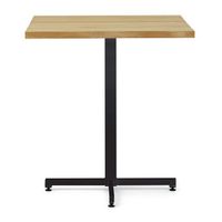 mesa cuadrada icub 70x70x75cm 33mm negra en madera maciza de pino acabado natural estilo nordico industrial