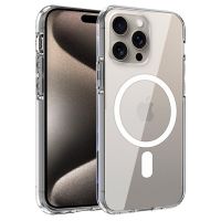 cool carcasa magnetica transparente para iphone 15 pro max