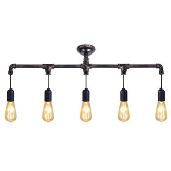 Plafón barra metal negro cobre